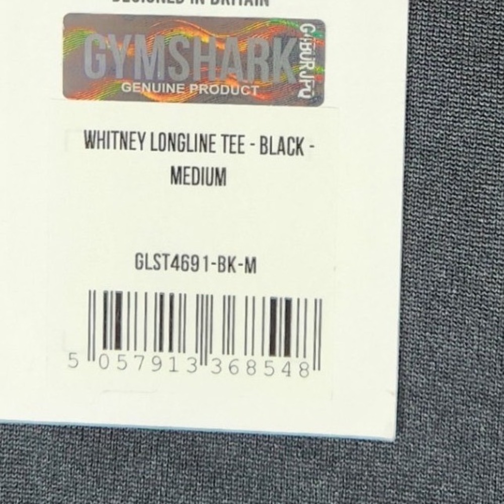 NWT Gymshark Whitney Longline Tee Women M‎ Black Mesh Workout Athletic Shirt - Picture 6 of 11